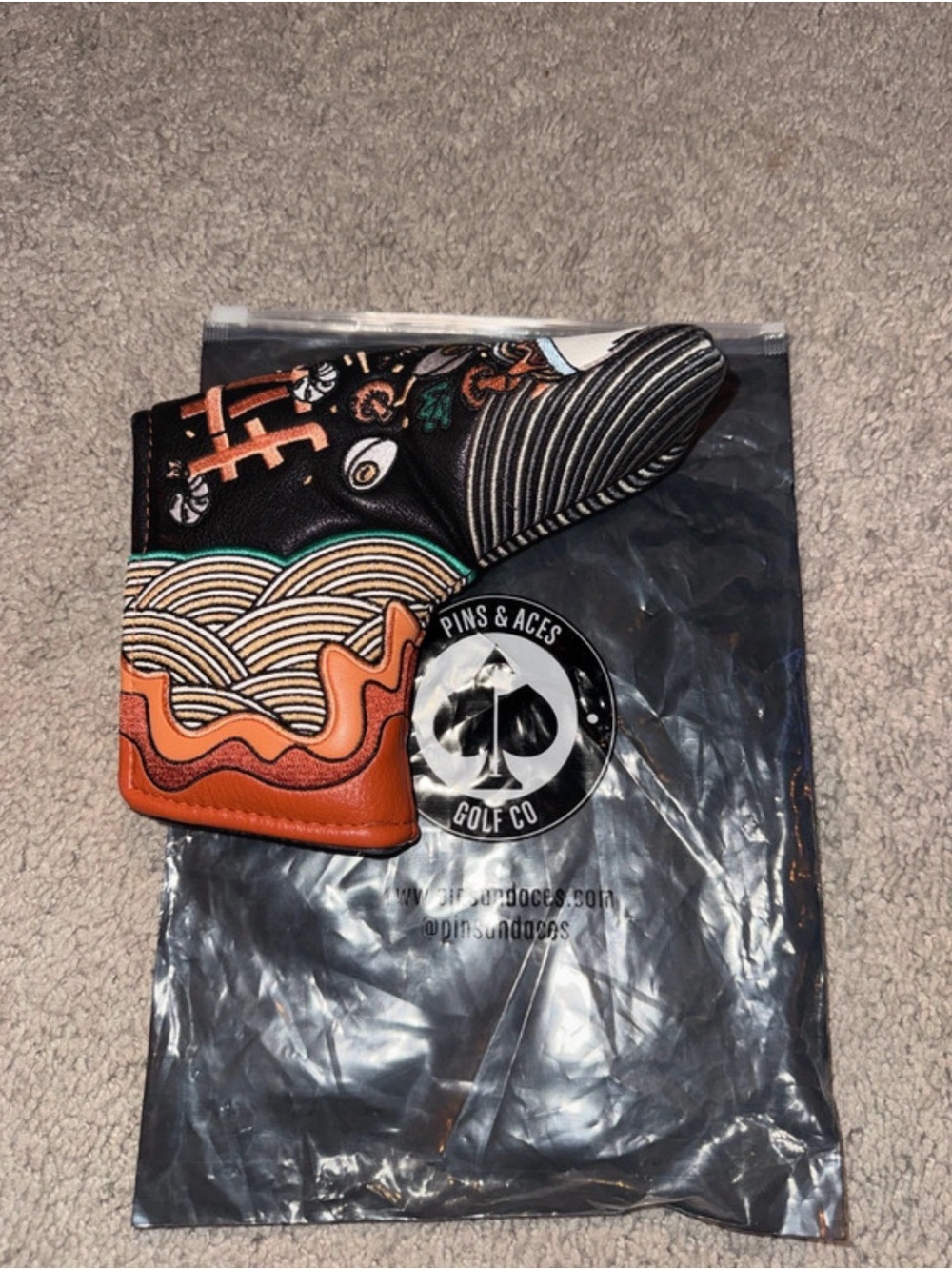 Pins & Aces Multi-Color Men’s Artistic Golf Headcover